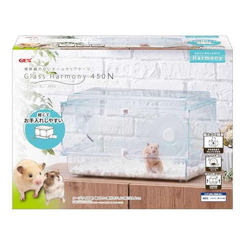ジェックス Harmony グラスハーモニー450N ガラス製クリアケージ スターターセット ハムスター・小動物用 W47.0×D31.0×H2