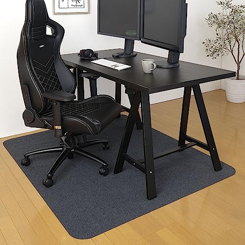 サンコー ゲーミングチェアマット 床保護 130×160cm 滑り止め 畳対応 デスク 椅子 フローリング 畳用 洗える ダークグレー KX-4