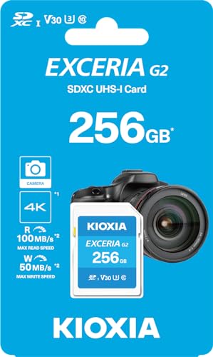 樂天商城 - KIOXIA EXCERIA G2 SDメモリーカード 256GB 読み取り速度100MB/s 書き込み速度50MB/s