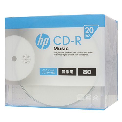 -/20枚/CDRA80CHPW20A・パッケージ個数:1・高感度記録色素の採用により、高音から低音までバランスに優れた鮮やかなデジタルサウンドを再現・インクジェットプリンタ対応ホワイトレーベル内径23mmのワイド仕様で、手書きで簡単にインデックスが作成できる。