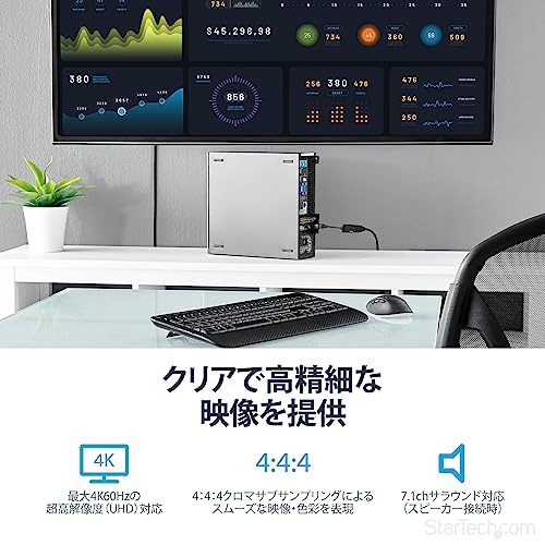 StarTech.com DisplayPort - HDMI�Ѵ������ץ�/4K60Hz�б�/DP 1.4 - HDMI 2.0 �����ƥ��֥���