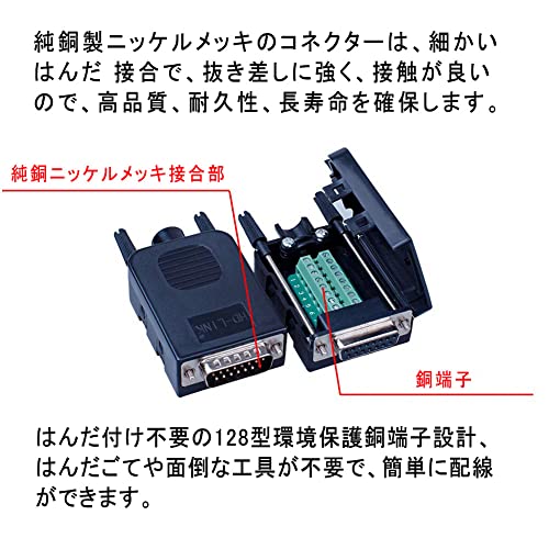 PENGLIN 2�� D-SUB 15�ԥ󥳥ͥ��� ����/�᥹ �ץ饰 DB15�Ѵ����ͥ��� �Ϥ������ DSUB15�ԥ� ���ꥢ���Ѵ������ץ�