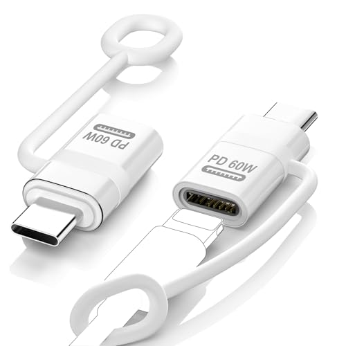 White-2p/LメスCオス 60W【充電専用】/-・Color:White-2pSize:LメスCオス 60W【充電専用】・「端子が異っても充電可能（※イヤホン及びOTG機能対応不可）」本製品はPD充電やデータ転送のみサポートしております。このアダプタ1本で、端子が異っても繋げればスムーズに充電されるようになるライトニングからUSB-Cに変換用の変換アダプタです。※ご注意：本製品はイヤホン及びOTG機能対応不可です。USBメモリ/カードリーダー/イヤホン/マイク/ビデオ/メモリスディック/マウスなどのOTG機能一切対応できないことを予めご了承ください。・「データ転送/60WPD充電対応」 従来のUSBから進化し電力とデータが同時にデバイスに供給できる機能を備えたPD技術を採用し、デバイスに480Mbpsでデータ転送対応しながら、最大60W(DC12V/5A)充電スピードを提供してくれます。※ご注意：OTG機能に対応できないため、スマートフォン/タブレットからPCへのデータ転送のみ対応可能です。PD急速充電の実現に、PD対応のケーブル・充電器を組み合わせて使用する必要