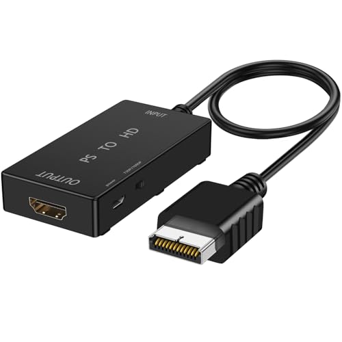 PS主機配件 - MEEKI PS1/PS2専用 HDTV HDMI変換アダプターケーブル PS1/2/3 ディスプレイモードをサポート720P/1080P PC