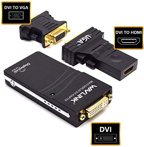 Wavlink USB2.0のVGA/ DVI/HDMIマルチディスプレイアダプタ グラフィックス・アダプタ、複数モニタを最高解像度 1920×