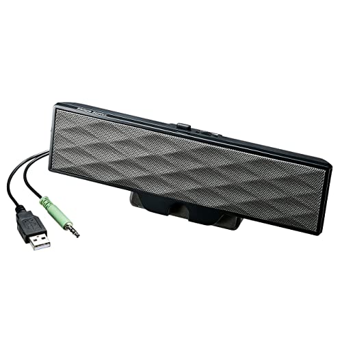 サンワサプライ(Sanwa Supply) USB電源サウンドバースピーカー MM-SPL11UBKN ブラック