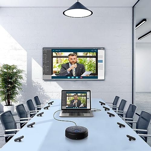 BALILA 会議用マイクスピーカー、10?15人用10個のAIマイク付きUSBスピーカーフォン...