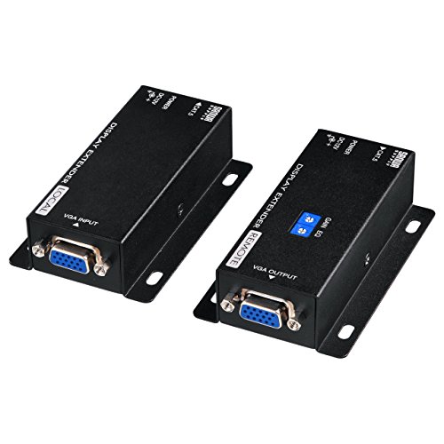 ブラック/-/VGA-EXSET3・パッケージ個数:1・受信機側が電源不要なので、天井設置ディスプレイなど電源確保が難しい環境にも設置しやすいディスプレイエクステンダーです。・アナログディスプレイ信号を最大80m先のディスプレイに延長して出力できます。・送信機と受信機のセットからなり、ユニット間をUTP・STPカテゴリ5・5eストレートケーブルを使用して延長することができます。・カテゴリ5・5eケーブルを使用するので通常のディスプレイケーブルと比べ取り回しが簡単でコストパフォーマンスにも優れています。・受信機部に画質調整機能を搭載しているので、簡単な操作で画像信号の調整ができます。【特徴】 ●受信機側が電源不要なので、天井設置ディスプレイなど電源確保が難しい環境にも設置しやすいディスプレイエクステンダーです。 ●アナログディスプレイ信号を最大80m先のディスプレイに延長して出力できます。 ●送信機と受信機のセットからなり、ユニット間をUTP・STPカテゴリ5・5eストレートケーブルを使用して延長することができます。 ●カテゴリ5・5eケーブルを使用するので通常のディスプレイケーブルと比べ取り回しが簡単でコストパフォーマンスにも優れています。 ●受信機部に画質調整機能を搭載しているので、簡単な操作で画像信号の調整ができます。 ●送信機側に使用するACアダプタは脱落防止のスクリュー固定式です。 ※本製品はLANケーブル経由で受信機側に電力を供給し動作させる製品ですがPoE規格の製品ではありません。 ※本製品はUTP・STPカテゴリ5・5eストレートケーブルを1本使用します。別途ご購入ください。 ※受信機にもACアダプタ接続ジャックがありますが通常は使用しません。LANケーブルの品質などにより80m以内の延長距離でも正常に電力供給できないことが発生します。その際には別売のACアダプタ(P-VGA-AC3)をご購入ください。 ※ミニD-sub(HD)15pin=HD(3WAY)15pinです。 (仕様範囲内のケーブル長を使用しても画像が暗い・映らない場合)ご使用環境のLANケーブル品質により電力供給が十分に行われていない可能性があります。別のLANケーブルをお試しいただくか、別売のACアダプタを受信機に接続し、電力の供給を行ってください。 ※この場合、受信機側にはACアダプタの接続が必要となり電源の確保が必要となります。別売ACアダプタ:サンワサプライ製 P-VGA-AC3 【仕様】 ■最大表示解像度:1920×1200ドット(WUXGA)※最大50m延長可 1920×1080ドット(フルHD/1080p)※最大50m延長可 1280×720ドット(720p)※最大80m延長可 ■延長ケーブル長:80m(最大) ※解像度により延長可能距離が異なります。 ■VGAバンド幅:150MHz ■インターフェース:(送信機) 入力/ミニD-sub(HD)15pinメス×1 出力/RJ-45メス×1 (受信機) 入力/RJ-45メス×1 出力/ミニD-sub(HD)15pinメス×1 ■消費電流:送信機/1.2W 受信機/4.5W ■環境条件:動作時温度・湿度/5~40℃・10%~80%以下(結露なきこと) 保管時温度・湿度/-20~60℃・10%~80%以下(結露なきこと) ■材質:スチール ■サイズ:送信機/W104×D59×H25mm(本体サイズ) 受信機/W104×D59×H25mm(本体サイズ) ■重量:送信機/153g 受信機/155g ■付属品:送信機×1、受信機×1 ミニD-sub(HD)15pinオス・オス仕様ストレート全結線ケーブル1.2m×1 ACアダプタ(DC12V 1.25A)×1 取扱説明書、保証書