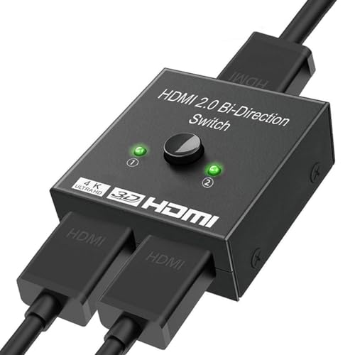 サムコス HDMI切替器 4K/60Hz/1080p セレクター 双方向 分配器 1入力2出力 2入力1出力 手動切り替え 3D視覚効果 電源不