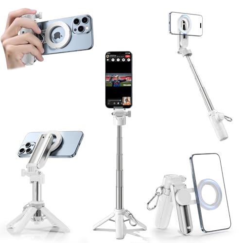 ホワイト/-/-・Color:ホワイト・【4 合 1 多機能 スマホ 四脚 マグネット】この 4 合 1 多機能 スマホ 四脚 マグネット は、多くの実用的な機能を備えており、日常の撮影や外出先での記録に関わらず、あなたの得力な助手となることができます。它は スマホ 四脚 マグネット として使用するだけでなく、自撮り棒、スマホ カメラグリップ、スマホスタンド にも簡単に切り替えることができ、さまざまなシーンでの撮影ニーズに応えることができます。真に「一物多用」を実現し、複数の機器を持ち歩かなくても、さまざまな撮影シーンに対応することができます。?・【99% のスマホに適合】スマホ 四脚 マグネット は 2 つの便利な使用方法を提供しています。iPhone 12-16 シリーズなど MagSafe 機能を搭載したスマホの場合、直接マグネットで素早く固定することができ、吸着がしっかりしていて出し入れも簡単です。一方、iPhone 11 及びそれ以下のシリーズなど MagSafe 機能を搭載していないスマホに対しては、クリップ式の設計でしっかりとスマホを固定することができ、多くの【説明】 ★ワンタッチで解放され、操作が簡単：「PUSH」ボタンを押すと4脚がポップアップし、携帯電話を素早く安定させることができる。本体は亜鉛合金を使用しており、耐用年数が長く、折れにくい。 ★便利なデザイン：折りたたみ可能なデザインを採用し、スマホ 四脚 マグネット収納のサイズを小さくし、持ち歩きやすくした。重さはわずか193 gで、あなたに負担をかけることはありません。アルミニウム合金構造により、スマホ 四脚 マグネットはより強固で耐久性があり、軽量な特徴を維持しています。 ★快適グリップ：スマホ 四脚 マグネットは人間工学設計を採用し、最も科学的で、最も省力的な方法でグリップする。プロのカメラのようなグリップ感を提供します。 【仕様】 ●名称：スマホ 四脚 マグネット ●カラー：ブラック ●材質：亜鉛合金 ●重量/サイズ：193 g、折りたたみ長さ：11.7 cm、最長47.5 cm伸長可能 ●役割：スマホ 四脚 マグネットは携帯性（バッグに簡単に入れることができる）、安定性（四脚スタンド）と機能性（4-in-1機能）の完璧なバランスを実現し、特に軽い外出や多シーン撮影のニーズを求める人に適しており、旅行や日常使用に理想的な選択肢である。