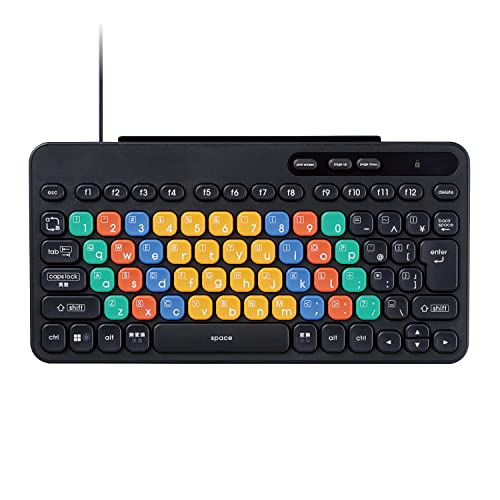 エレコム 有線キーボード 子供用 パソコン学習 プログラミング KEY PALETTO キーパレット 大阪電気通信大学 兼宗進副学長監修 抗菌