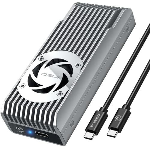 ineo M.2 PCIe NVMe SSD 放熱用のアルミ合金フィンと静音ファン内蔵 書き込み保護機能 (Silver 40Gbps)