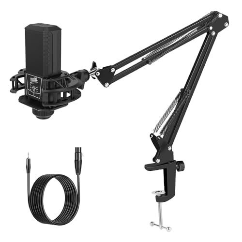 コンデンサーマイク PC用マイク パソコンマイク microphone 全指向性 高感度 35mm大口径 録音 外部スピーカー出力 高密度メッシ