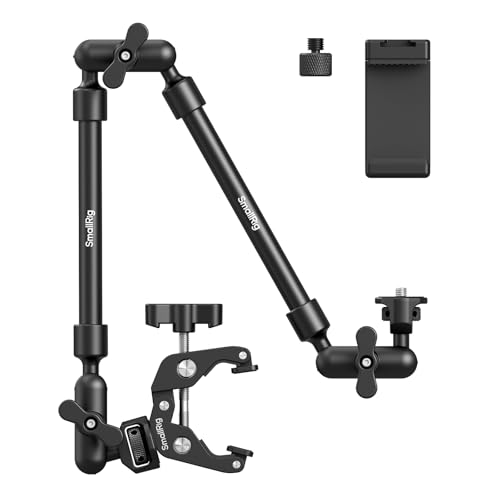 SmallRig 56cm マジックアーム（クランプ付き）オーバーヘッドスマホマウント フレキシブルデスクカメラスタンド 多関節フリクションブー