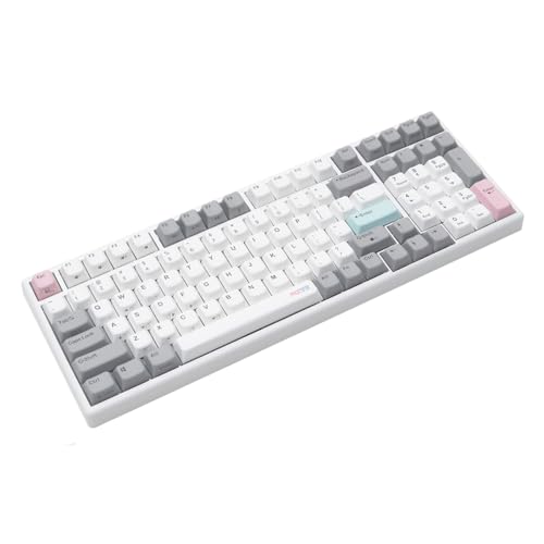 NiZ キーボード 【X99】 静電容量無接点方式 有線キーボード 白い 99キー PBT昇華印刷キーキャップ搭載..