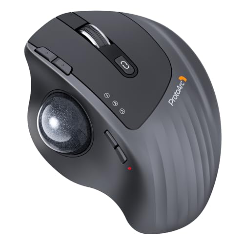 ProtoArc EM01 NL トラックボールマウス 2.4GとBluetooth対応 3台デバイス同時接続 5段階DPI 7ボタン 無線 w