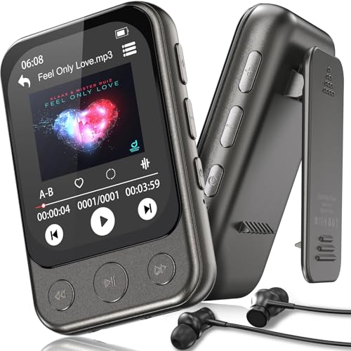 ODEJOI 64GB クリップ式 MP3プレーヤー Blu