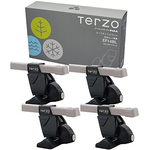 Terzo テルッツォ (by PIAA) ルーフキャリア ベースキャリア フット 4個入 ルーフオンタイプ ブラック 完全ロック仕様 ロック付