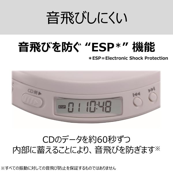 TOSHIBA(東芝) ポータブルCDプレーヤー TY-P10(W) 語学学習向け USB電源対応 乾電池併用 A?Bリピート 速度調整 ワンタ