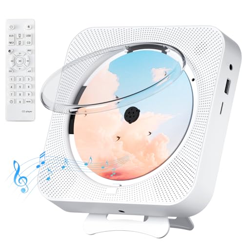 ENVYCLOUD cdプレーヤー リモコン付き CDラジカセ Hi-Fiスピーカー再生/LED ディスプレイ/タイマー/FM ラジオ ブームボ