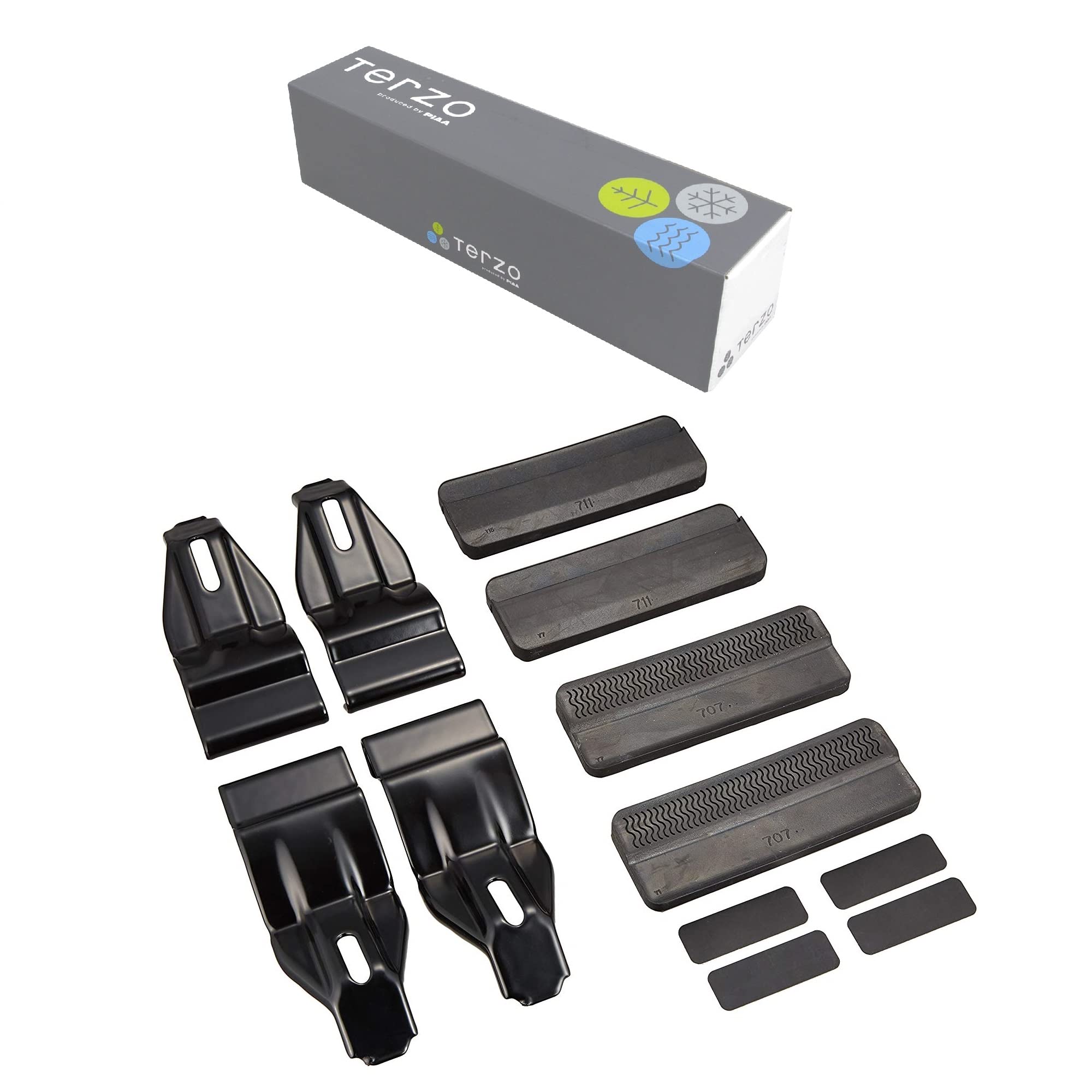 テルッツォ(Terzo) (by PIAA) ルーフキャリア ベースキャリア ホルダー 4個入 ブラック 【トヨタ シエ..