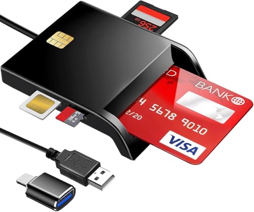 【2026最新型】icカードリーダー マイナンバーカード対応 USB-A＆Type-C 接触型 sdカードリーダー 設置不要 自宅で確定申告 国