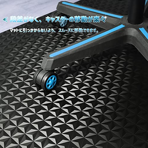 ゲーミングチェアマット チェアマット 六芒星柄 90*120cm 厚さ1.5mm PVC素材 ソフ...