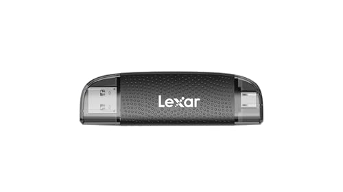 Lexar デュアルスロットUSB-A/Cリーダー、最大205MB/秒の転送速度、SDおよびmicroSDカード(LRW310X-BNBNG)対
