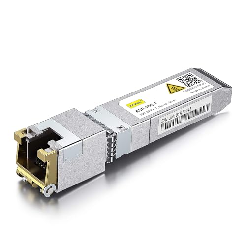 10Gtek 10GBase-T SFP+モジュール 10G-T 10Gカッパー RJ-45 SFP+ CAT.6a 最大30m 光トランシーバ
