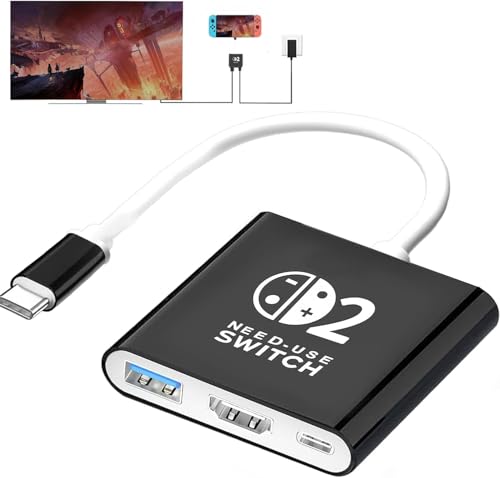 Switch 2用ドック【新登場-Switch 21.0.1システム対応】スイッチ 2 ドック テレビ接続出力 直接にTV出力 ドック多機能 H