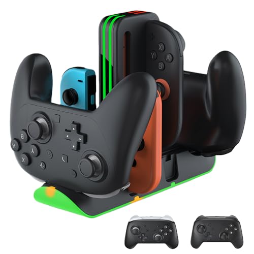 Switch 2 Joy Con用 充電スタンド【2026新登場-10 in 1】PhyiFlbey Switch & Switch 有機EL