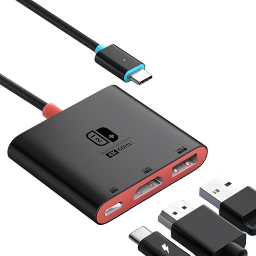 Switch 2ドック【2025新型-Switch 2「21.0.0」対応】スイッチ2ドック 旧型Switch/OLED/ 2用 テレビ接続出力