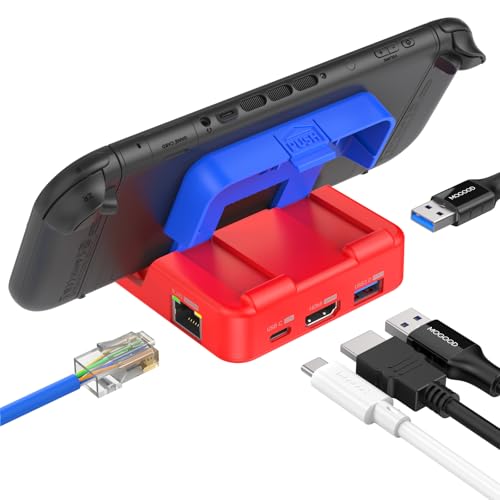 MOGOOD スイッチ 赤と青の配色 TV ドッキングステーション Switch ドック 4K 100W PD 1Gbps 5Gbps Swit