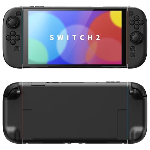 PlayVital Nintendo Switch 2（2025）対応ハードカバー 保護ケース 付けたままドックに対応 折りたたみ式スタンド＆親