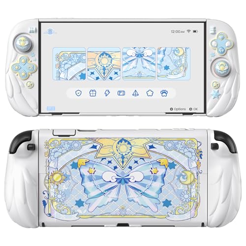 PlayVital Nintendo Switch 2対応シリコングリップカバー、スイッチ2ドック対応 アニメデザイン保護カバー、角度調整折り畳