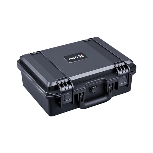 公事包 - Lykus HC-3511 防水ハードケース 格子状カットスポンジが内蔵 内寸:34.9x24.7x13 cm カメラ、ドローン、ラップトップな