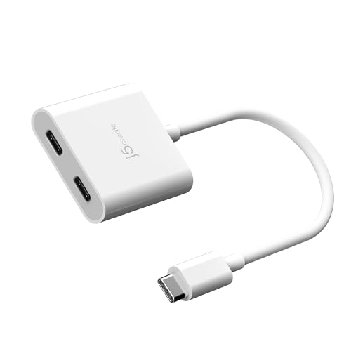 j5create USB-C 2in1 ビデオ出力 4K 240Hz 変換アダプター PD 100W 充電 対応 充電しながら映像出力 イヤホン