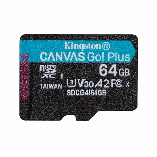 Kingston Canvas Go Plus microSDXC メモリーカード Gen4 200MB/s A2 U3 V30 64GB カー