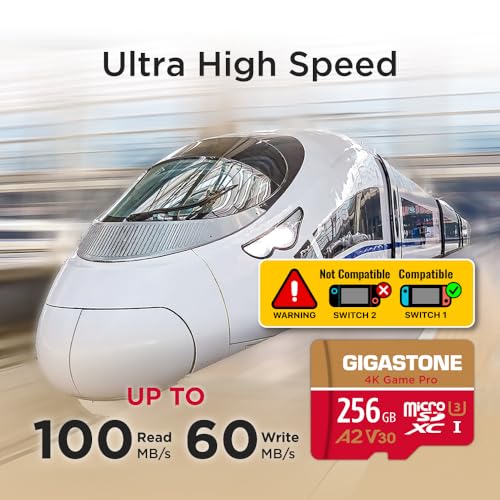 【Switch 1専用】GIGASTONE マイクロsdカード 256GB 4K Game Pro microSDXC UHS-I A2 V30