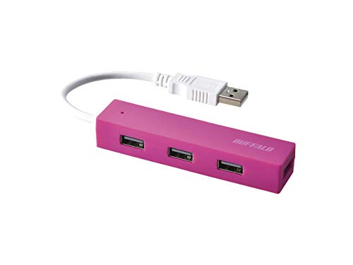 バッファロー BUFFALO USB ハブ USB2.0 バスパワー 4ポート ピンク BSH4U055U2PK【Nintendo Switch