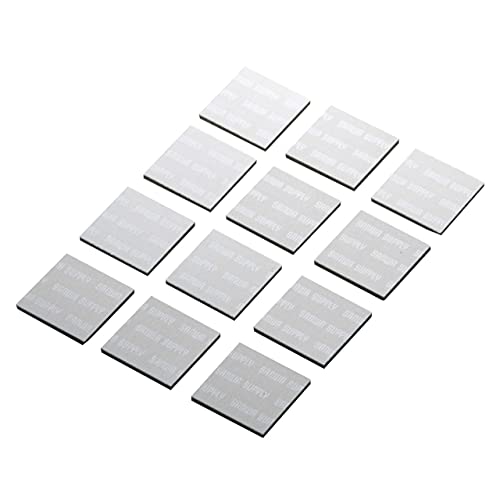 サンワサプライ ノートパソコン冷却パッド 17mm×17mm(12枚入り) アルミ板 放熱 シルバー TK-CLNP12SV