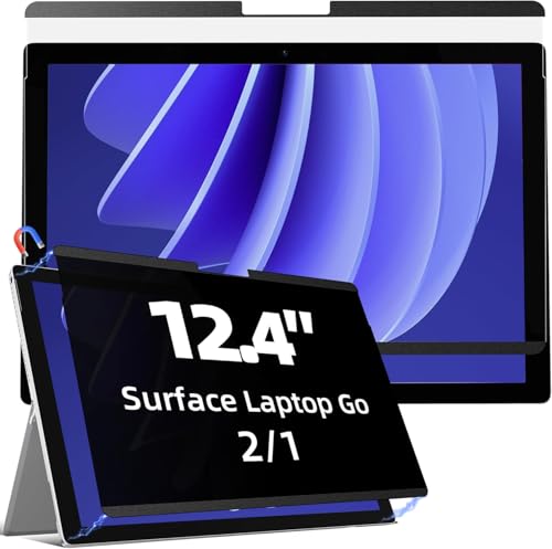 -/Surface Laptop Go 2/1 12.4インチ/-・Size:Surface Laptop Go 2/1 12.4インチ・【プライバシー保護・セキュリティ対策】視野角60度、正面から見れると画面はクリアでも、隣の席から画面に何が表示されているのか見えないようにする偏光性を有する「のぞき見防止フィルター」です。第三者との共用スペースで作業する際は、プライバシーを守るため覗き見防止フィルターの使用も推奨している。・【マグネットタイプ・着脱式】ワンアクションで簡単に着脱できるので、必要なときだけ取付、使用シーンを選びません。プライベートルームではフィルターを外し、外出先や他人との共有スペースではプライバシーフィルターをつけて、お客様の習慣や好みに合わせて安心・安全にお使いいただけます。・【ブルーライトカット・反射低減】長時間にパソコンのスクリーンから発せられる有害光線を浴びると目の疲れ、ドライアイ、睡眠が乱れるなど体へ影響が益々懸念されています。本プライバシーフィルムは青色光と紫外線カット機能を備えて、ブルーライトを約50%低減し、使用者のプライバシーを守るだ