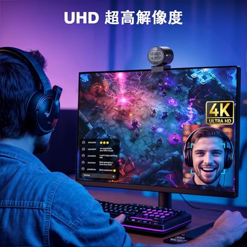 EMEET S600 4K WEBカメラ 三脚＆ボールジョイント付き UHD ウェブカメラ 800万画素 1080p 60fps 高性能センサー