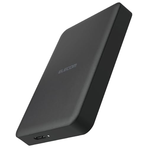 エレコム 外付けハードディスク ポータブル HDD 2TB USB 5Gbps USB3.2(Gen1) 対応 テレビ録画 PC 静音 ELP-