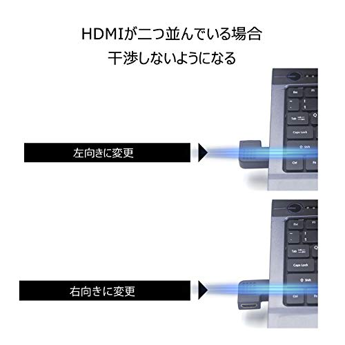 VCE HDMI L�� �����ץ� L�� �Ѵ� ���ͥ��� 90��+270�� HDMI�����֥�����ѹ� 4K �������᥹ TV Stick PC�б�