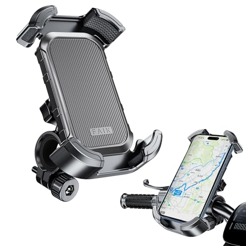 2025新登場 自転車 スマホホルダー 片手操作 自転車用 ロードバイク 携帯ホルダー 落下防止 振動吸収 360度回転 ロック機能 ガッチリ