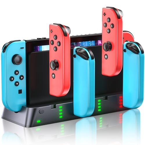 【2024新登場】Wenocally Switch & Switch 有機EL ジョイコン用 充電スタンド 最大6台のスイッチ ジョイコンの同時