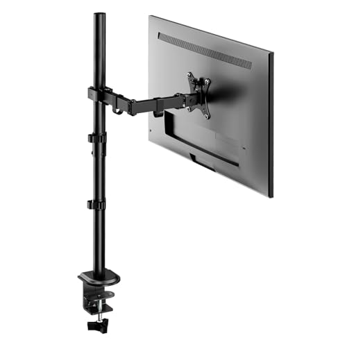 ACCURTEK モニターアーム ロングポール 13-35インチ対応 耐荷重9kg VESA 75x75/100x100mm クランプ式 グロメ