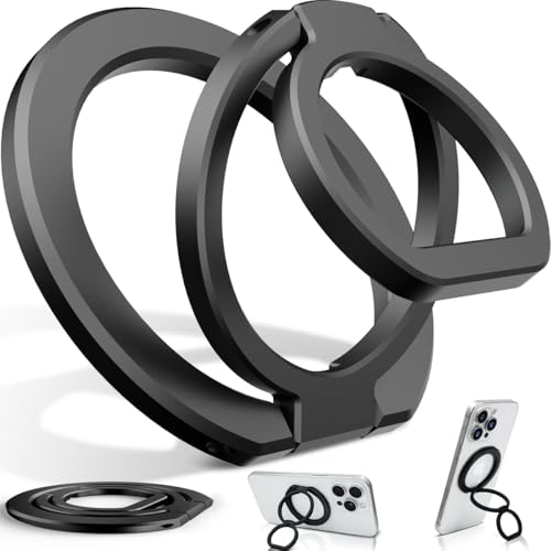 樂天商城 - Foenor スマホリング MagSafe対応 360°& 180°角度調節 折り畳み式 スタンド スマホ リング 薄型 軽量 バンカーリング