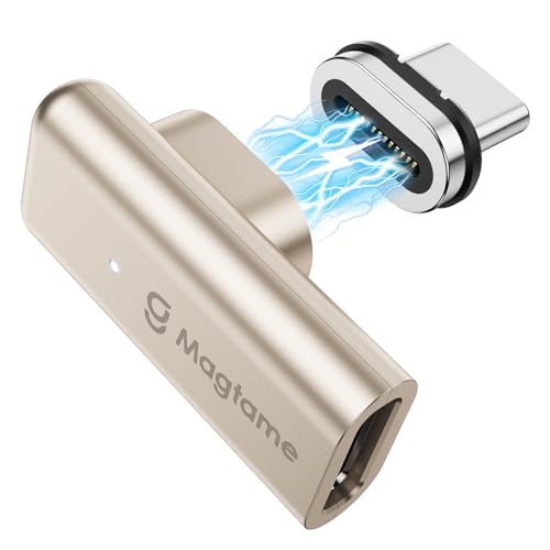 240W-平面L字型-40Gbps-1個端子-/-/07946773221833・Style:240W-平面L字型-40Gbps-1個端子・パッケージ個数:1・USB-C to USB-C変換アダプタ、N52級マグネット自動吸着:ネクタをタイプCコネクタ(オス)に変換するマグネット式usb- cアダプタです。本usb- cマグネット変換アダプタは約2倍の密度を持つ【N52】のネオジム磁石を使用するため、端子との距離が約3~5mmになると自動で接続する強力な磁力を発揮します！・240W超高速充電、40Gbps高速データ転送：本マグネット式のタイプc変換アダプタはUSB 3.2規格に対応で、最大240W（8A / 30V）の高速充電をサポートします。マグネット式のusb c L字変換アダプタはデータ送信に最大40Gbpsの驚異的な速度での提供します。・24ピンtypec端子、電源接続時LED点灯：本L字usb-cマグネットアダプタの側に、サビなどに強く信号劣化を抑える24Kゴールドメッキの24ピンコネクターを採用しているので、多様な電力供給と安定したデータ充電や転送が可